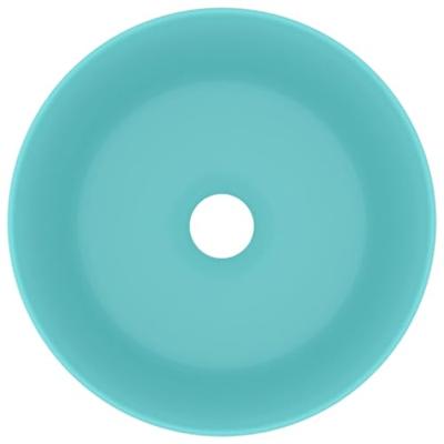 Wastafel rond 40x15 cm keramiek mat lichtgroen