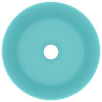 Wastafel rond 40x15 cm keramiek mat lichtgroen - thumbnail