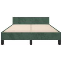 Bedframe met hoofdeinde fluweel donkergroen 120x200 cm - thumbnail