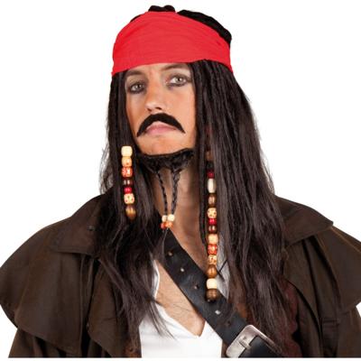 Boland pruik tobias met bandana, snor en baard