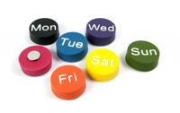 Trendform Magneet - Weekdagen - set van 7 geassorteerd - thumbnail