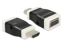 Delock 65586 HDMI / VGA Adapter [1x HDMI-stekker - 1x D-sub bus 15-polig] Zwart, Wit - thumbnail