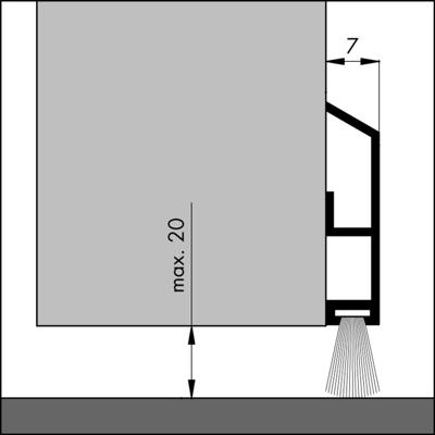 Dorpelstrip alu ads-b 100cm