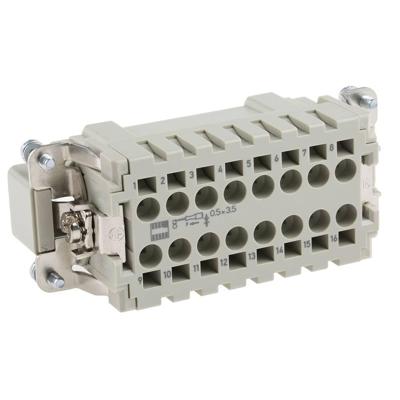 HARTING 09330162616 Pin-inzetstuk Han® E 16 + PE Cage Clamp 1 stuk(s)