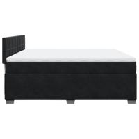 Boxspring met matras fluweel zwart 200x200 cm - thumbnail