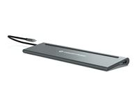 Conceptronic DONN17G notebook dock & poortreplicator Bedraad USB 3.2 Gen 1 (3.1 Gen 1) Type-C Grijs - thumbnail