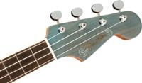 Fender Dhani Harrison Ukulele Turquoise WN elektrisch-akoestische tenor ukelele - thumbnail