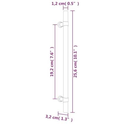 VidaXL Handvatten 10 st 192 mm roestvrij staal zilverkleurig VidaXL Handvatten 10 st 192 mm roestvrij staal zilverkleurig