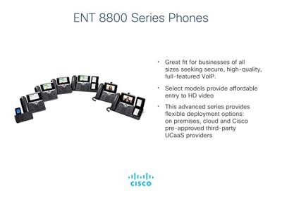 Cisco Systems IP 8841 telefoon, zwart, zilver
