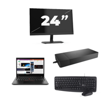 Lenovo ThinkPad X395 - AMD Ryzen 5 PRO 3500U - 13 inch - 8GB RAM - 256GB SSD - Windows 11 Home + 1x 24 inch Monitor - thumbnail