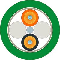 Siemens 6XV18613AT20 Glasvezel Optische vezel Aansluitkabel Groen, Oranje, Zwart 200/230 µ - thumbnail