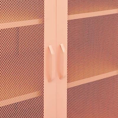 Opbergkast 80x35x101,5 cm staal roze