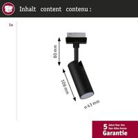 Paulmann Tubo 230V-railsysteem lamp URail 4 W LED Zwart (mat) - thumbnail