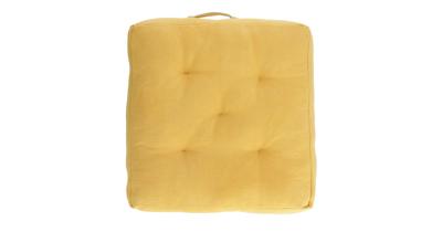 Kave Home Zitkussen 'Sarit' 60 x 60cm, kleur Mosterdgeel