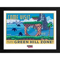 Sonic Print - Green Hill Zone (30x40cm) - thumbnail