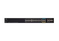 Cisco SG350X-24PD 24 poorten netwerkschakelaar zwart - thumbnail