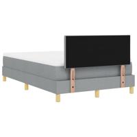 Boxspringbed met matras met matras Lichtgrijs 120 x 200 cm Stof - thumbnail