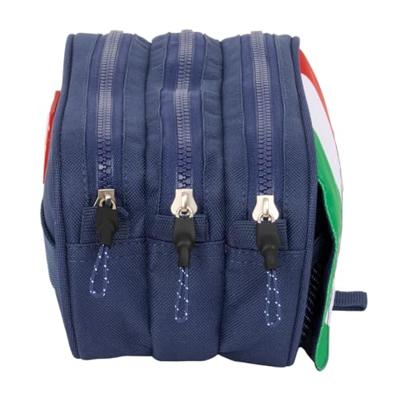 Pennenetui met 3 vakken Benetton Flag Marineblauw 21,5 x 10 x 8 cm
