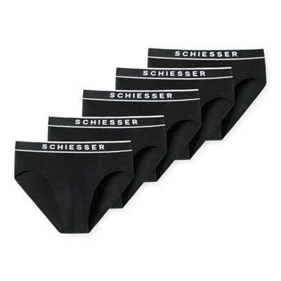 Schiesser 5-pack heren Rio slip 95/5- Zwart