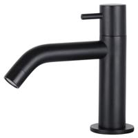 Differnz koudwaterkraan gebogen mat zwart - thumbnail