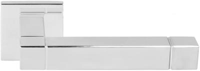 Formani Square LSQ4/Q32G deurkruk dubbel geveerd op rozet - gepolijst RVS