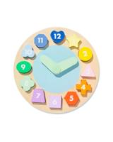 HEMA Puzzel Klok Hout - thumbnail