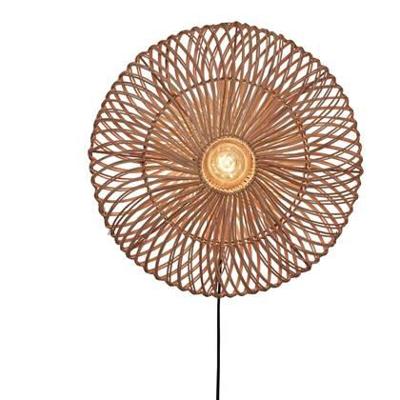 GOOD&MOJO Wandlamp 'Zanzibar' Rotan, 55cm, kleur Naturel