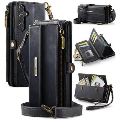 Caseme Samsung Galaxy S25 Plus hoesje - portemonnee tasje - Zwart