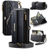 Caseme Samsung Galaxy S25 Plus hoesje - portemonnee tasje - Zwart - thumbnail