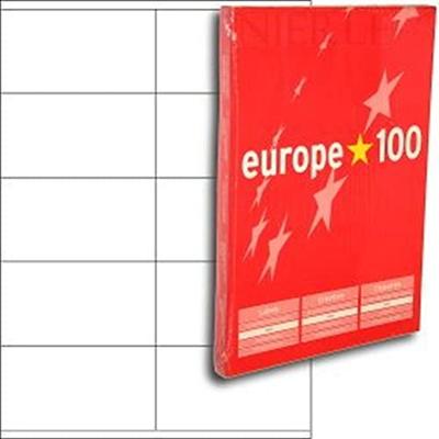 Europe 100 ELA022 Universele etiketten 105 x 57 mm Papier Wit 1000 stuk(s) Permanent hechtend Inkjet, Laser (zwart/wit), Laser (kleur), Kopiëren (zwart/wit),