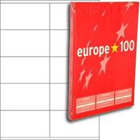Europe 100 ELA022 Universele etiketten 105 x 57 mm Papier Wit 1000 stuk(s) Permanent hechtend Inkjet, Laser (zwart/wit), Laser (kleur), Kopiëren (zwart/wit), - thumbnail