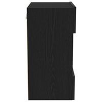 LED TV-meubel 2 stuks Zwart Eiken 40x30x60,5 cm Geengineerd Hout - thumbnail