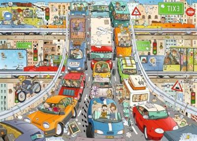 Ravensburger Puzzel Achteruitkijkspiegel Verkeerschaos 1000 Stukjes