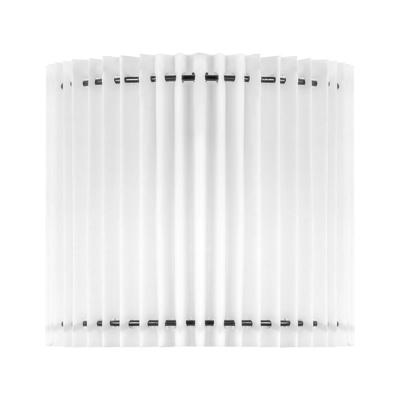 Papieren Gevouwen Lampenkap - Cilindrisch - White - ø20 x 17 cm - E27 fitting - Voor Wandlampen en Tafellampen - Ontworpen voor woonkamer en eetkamer