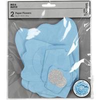 Creativ Company Papieren bloemen, d 15+25 cm, 230 gr, lichtblauw, 2 stuk/ 1 doos - thumbnail