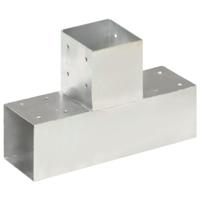 VidaXL Paalverbinding t-vorm 91x91 mm gegalvaniseerd metaal - thumbnail