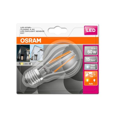LED.nl® Sensor ledlamp E27 - Dag en nachtsensor - Automatisch aan/uit - 6.5W/60W - 4000K
