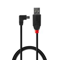 LINDY 31970 USB-kabel USB 2.0 USB-A stekker, USB-mini-B stekker 0.50 m Zwart - thumbnail