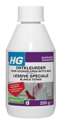 HG ontkleurder doorgelopen witte was