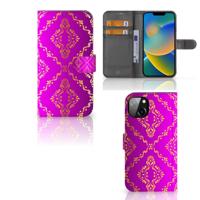 Wallet Case iPhone 14 Plus Barok Roze - thumbnail