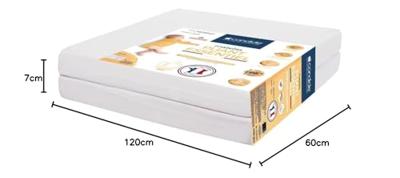 CANDIDE Ecru 2-delige opvouwbare matras - 60x120 cm