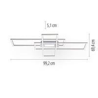 Just Light 14693-55 ASMIN LED-plafondlamp LED 45 W Staal - thumbnail