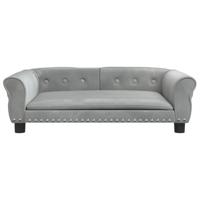 VidaXL Hondenmand 95x55x30 cm fluweel lichtgrijs - thumbnail