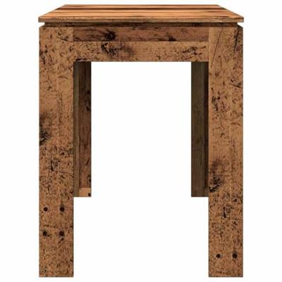 Eettafel 120x60x76 cm bewerkt hout oud houtkleurig Eettafel 120x60x76 cm bewerkt hout oud houtkleurig