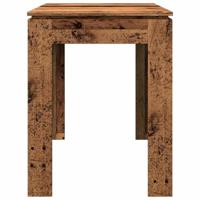 Eettafel 120x60x76 cm bewerkt hout oud houtkleurig - thumbnail