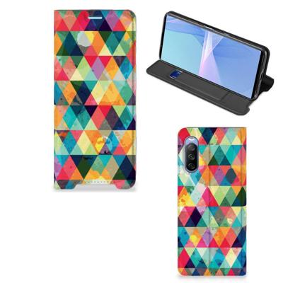 Sony Xperia 10 III | Hoesje met Magneet | Geruit Sony Xperia 10 III | Hoesje met Magneet | Geruit