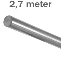 Trapleuning RVS geborsteld rond 45 mm 270 cm - thumbnail