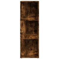 Hoekkast 33x33x100 cm bewerkt hout gerookt eikenkleurig - thumbnail