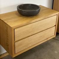 Badkamermeubel Casajoy Oxford 100x50x53cm Naturel Eiken - thumbnail