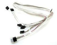 Supermicro - SAS interne kabel - met zijbanden - 4x Mini SAS HD (SFF-8643) (M) naar SATA, zijband (V) - 9090757575 cm - thumbnail